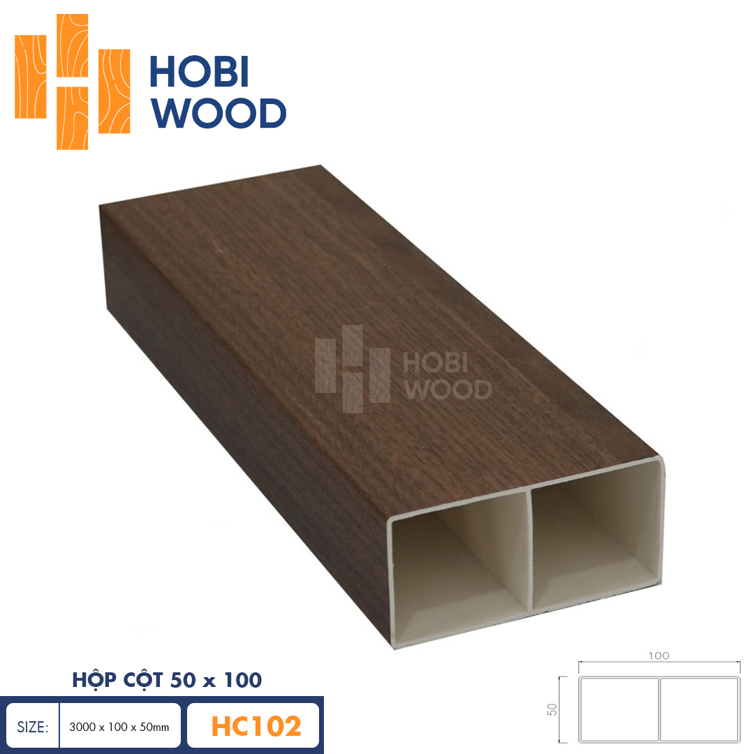 Hộp cột 50x100 HobiWood HC102