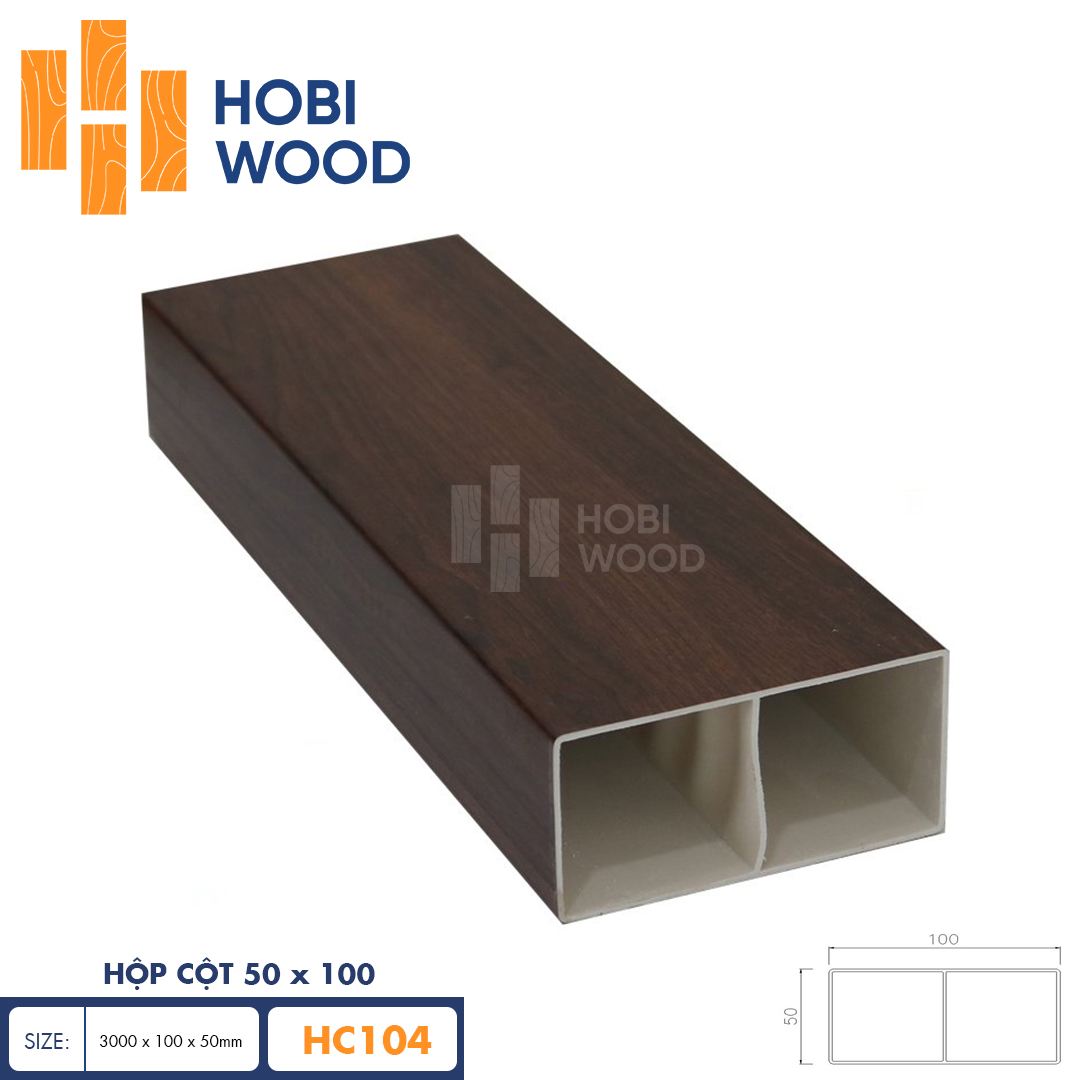 Hộp cột 50x100 HobiWood HC104