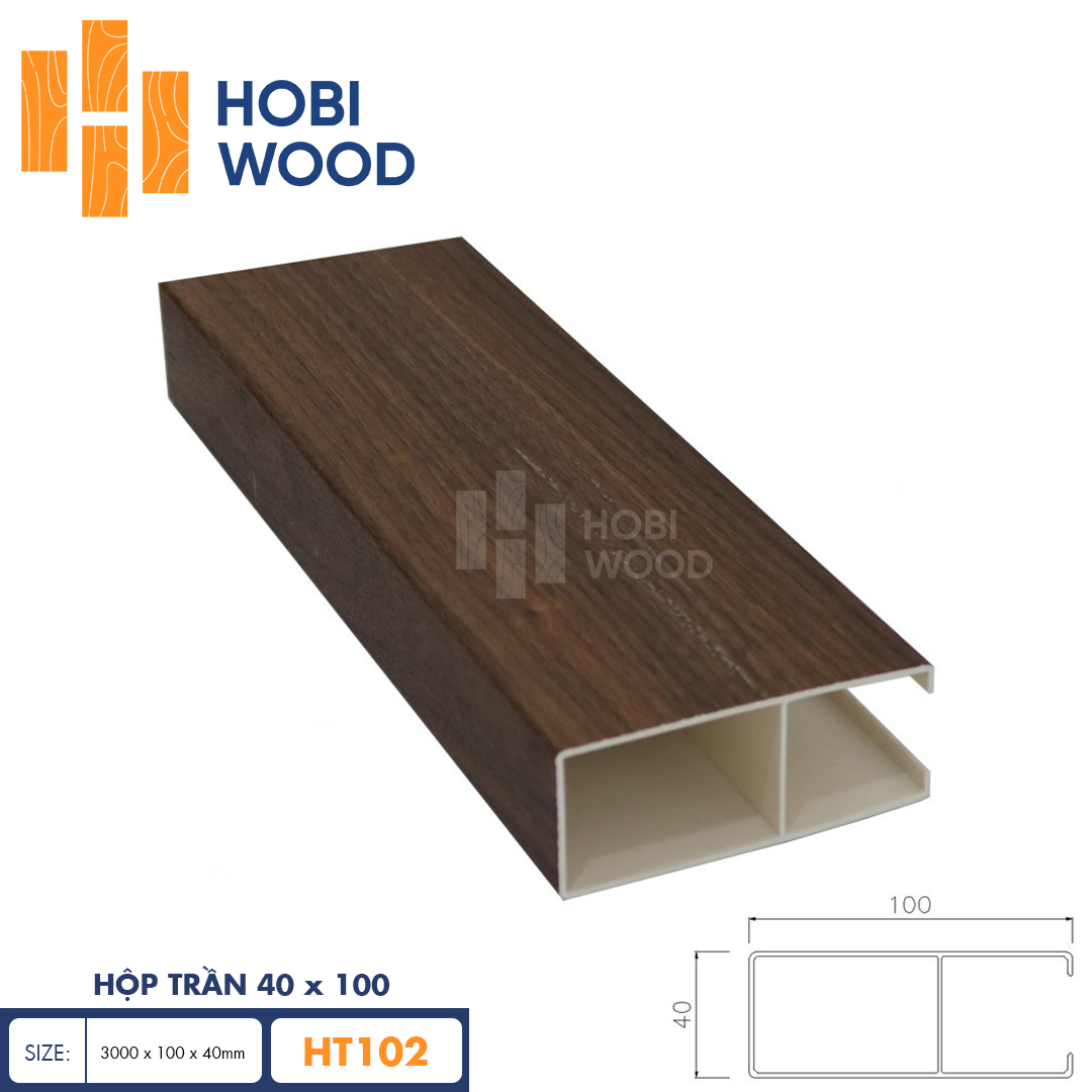 Hộp trần 40x100 HobiWood HT102