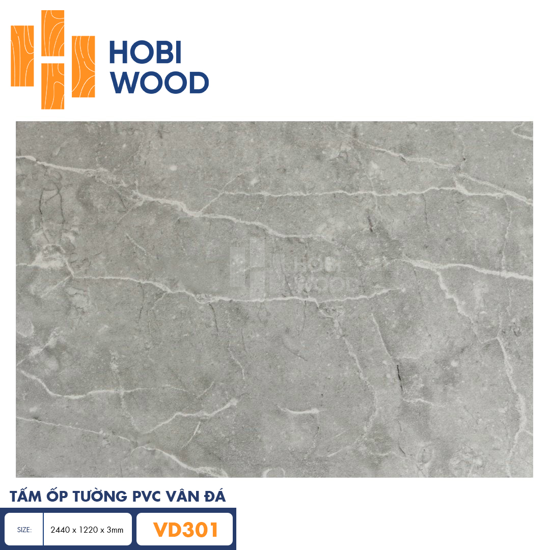 Tấm PVC vân đá HobiWood VD301