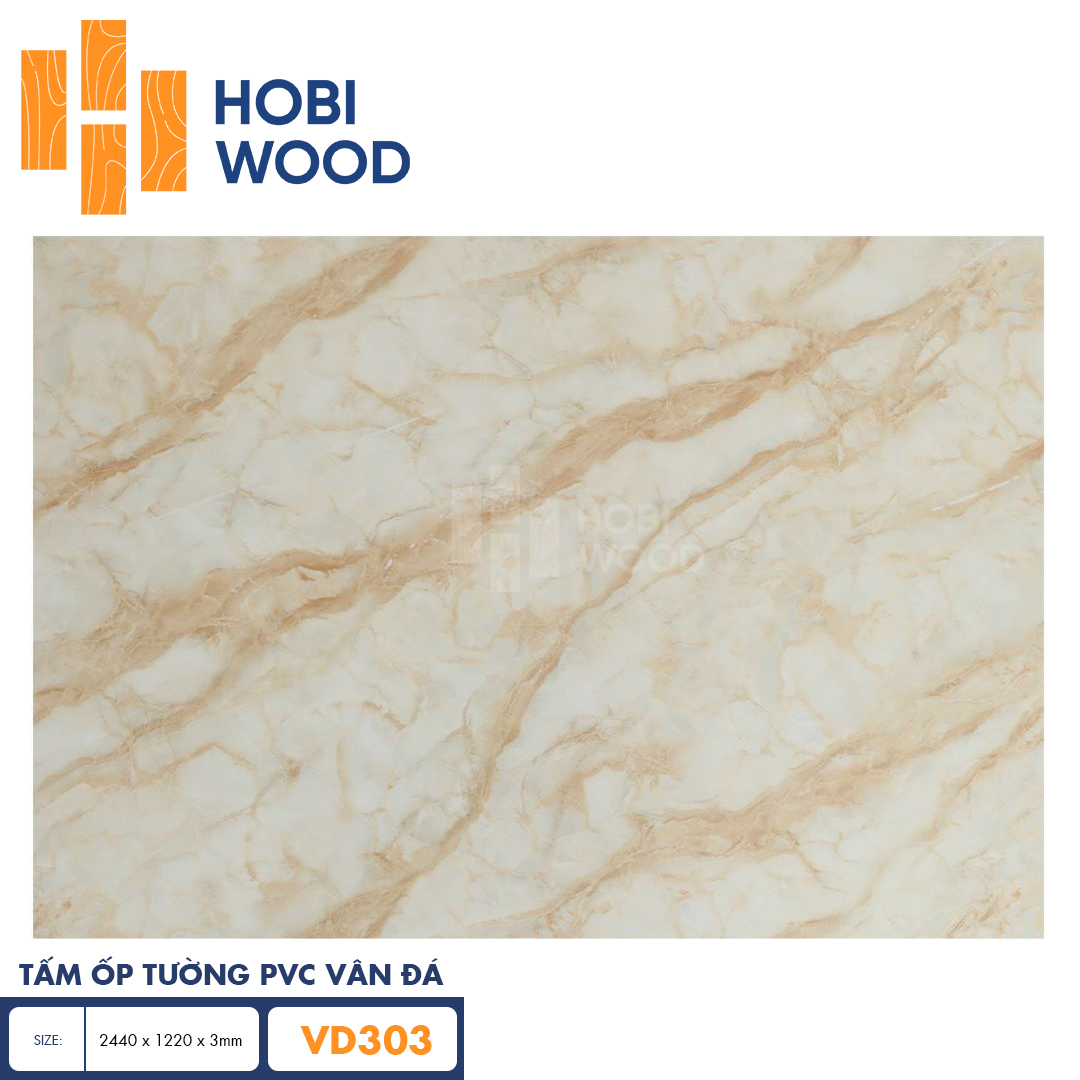 Tấm PVc vân đá HobiWood VD303