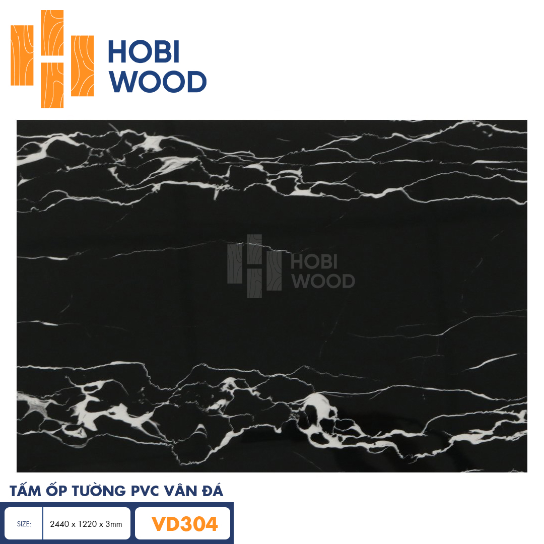 Tấm PVC vân đá HobiWood VD304