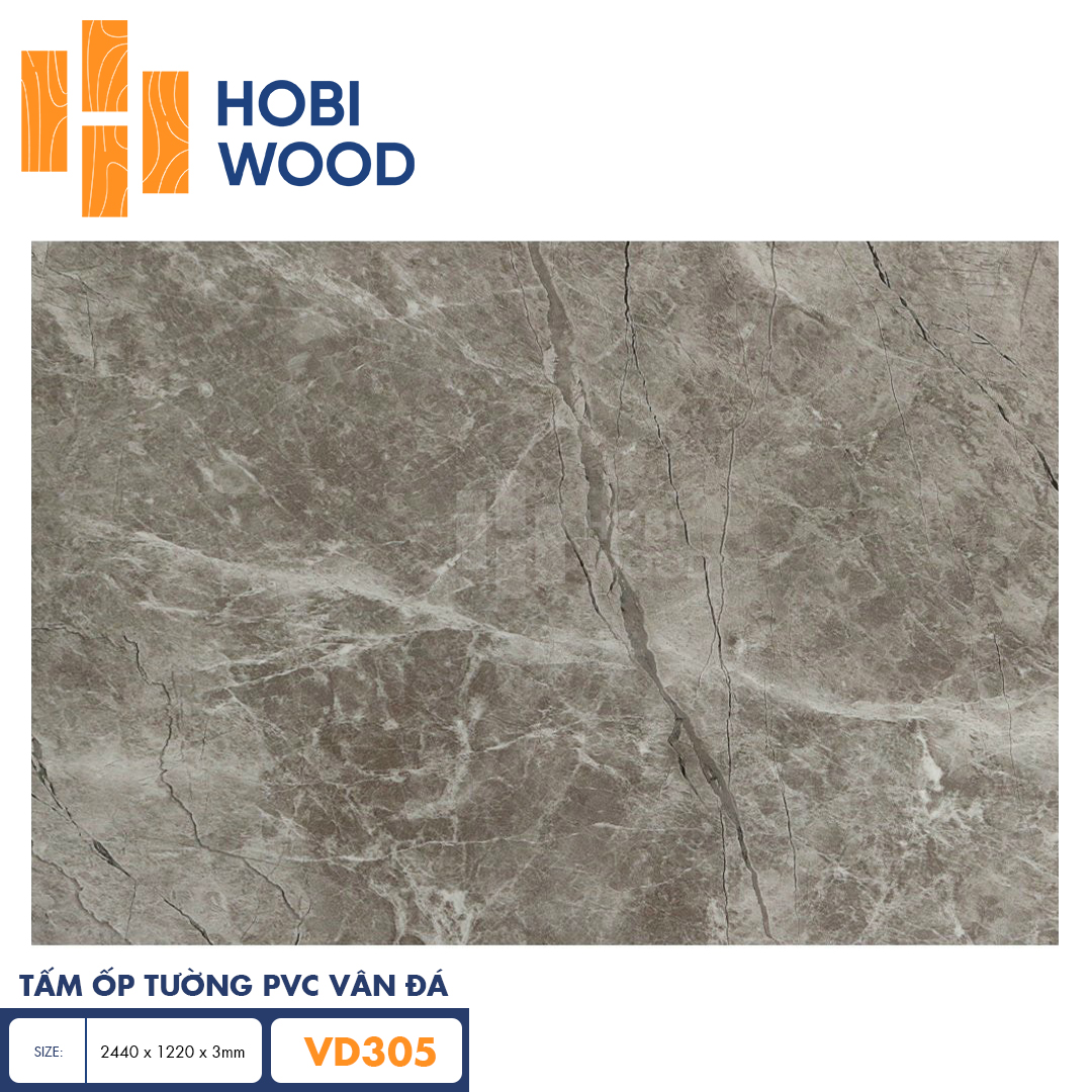 Tấm PVC vân đá HobiWood VD305