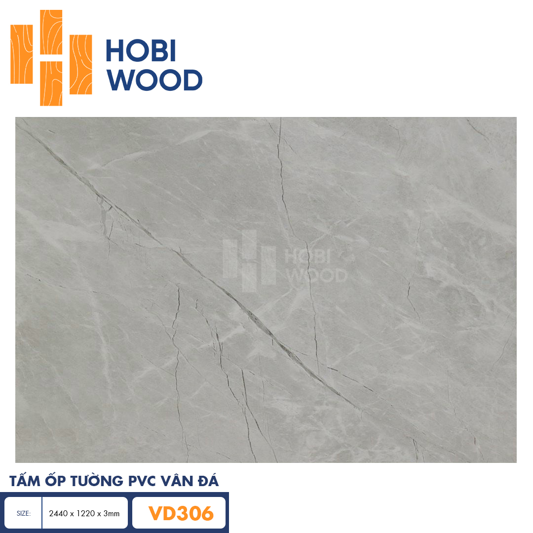 Tấm PVC vân đá HobiWood VD306