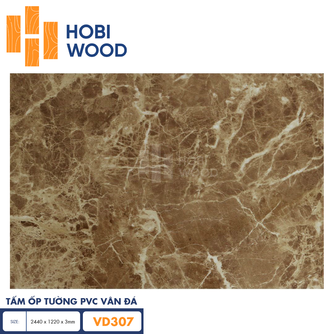 Tấm PVC vân đá HobiWood VD307