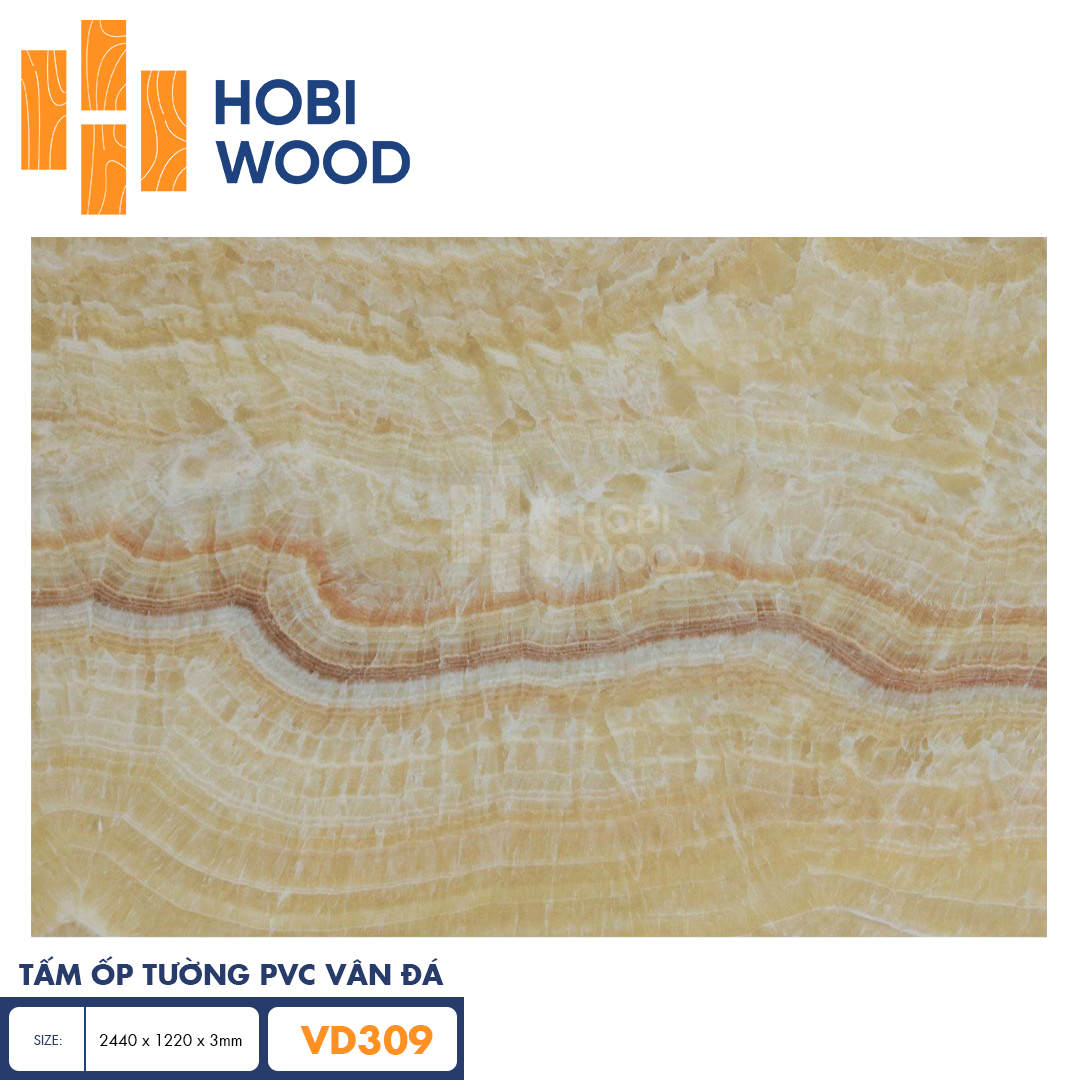 Tấm PVC vân đá HobiWood VD309