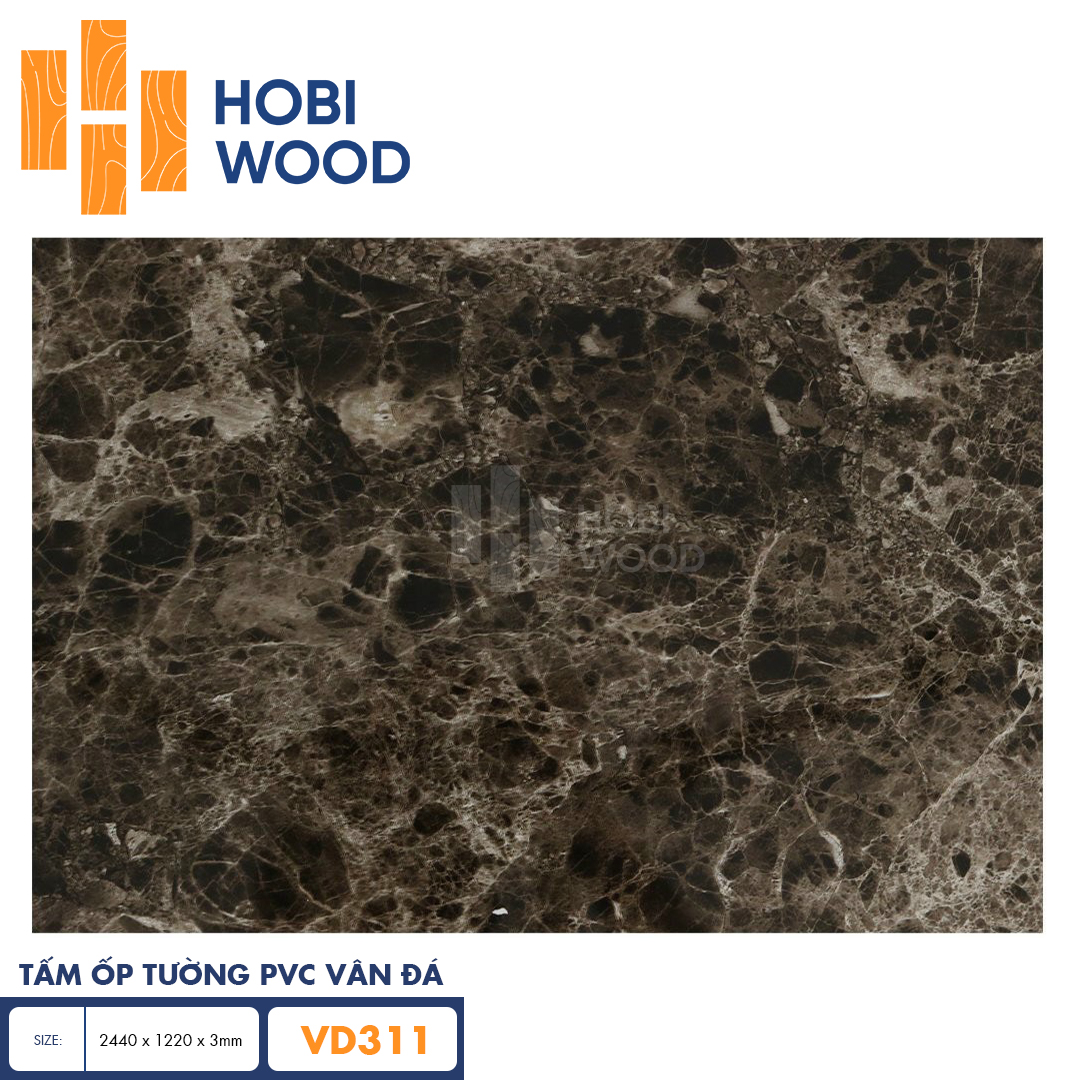 Tấm PVC vân đá HobiWood VD311