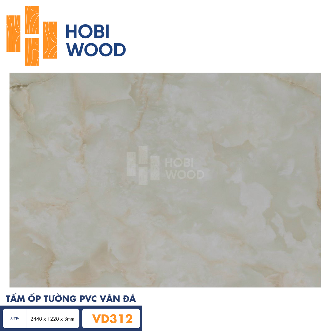 Tấm PVC vân đá HobiWood VD312