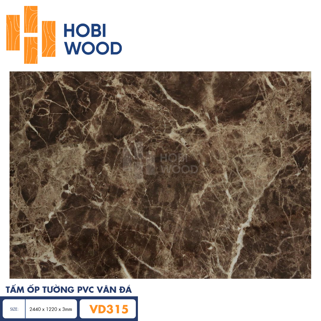 Tấm PVC vân đá HobiWood VD315